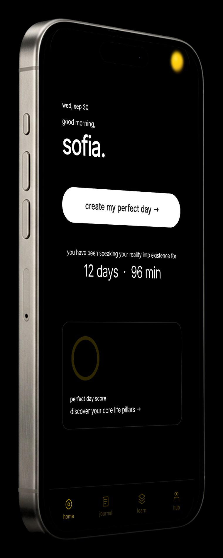perfect day home screen on an iPhone